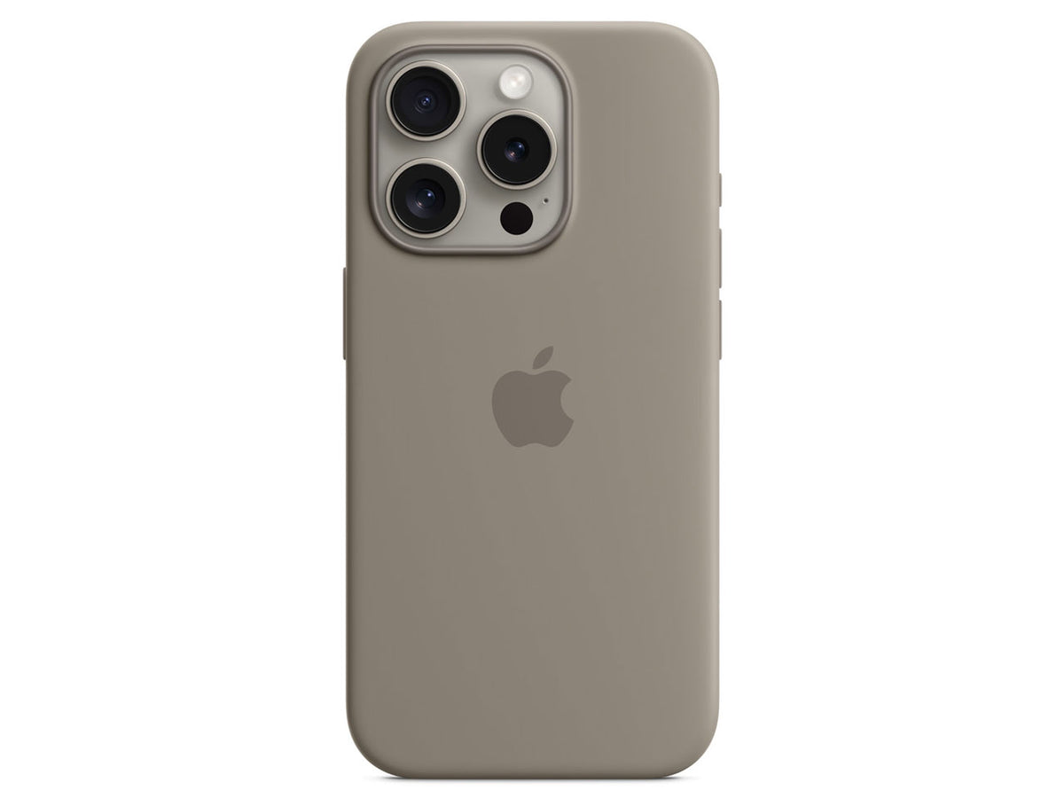 MagSafe対応iPhone15 Proシリコーンケース (クレイ)