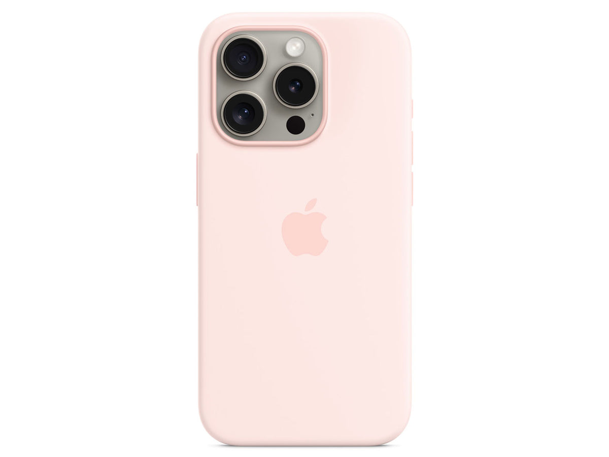 MagSafe対応iPhone15 Proシリコーンケース (ライトピンク)