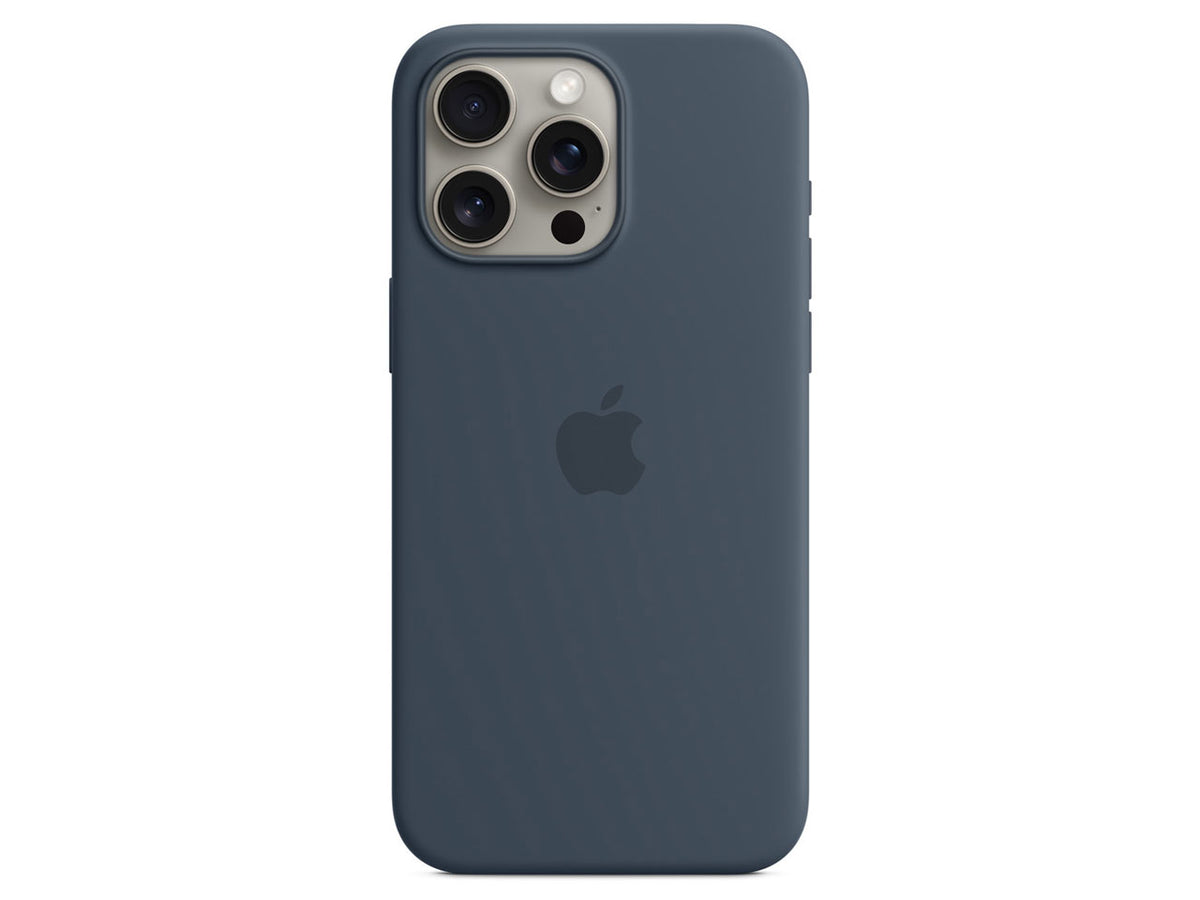 MagSafe対応iPhone15 Pro Maxシリコーンケース (ストームブルー)