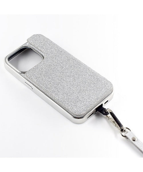 【iPhone15 Pro】Cross Body Case Duo (silver)