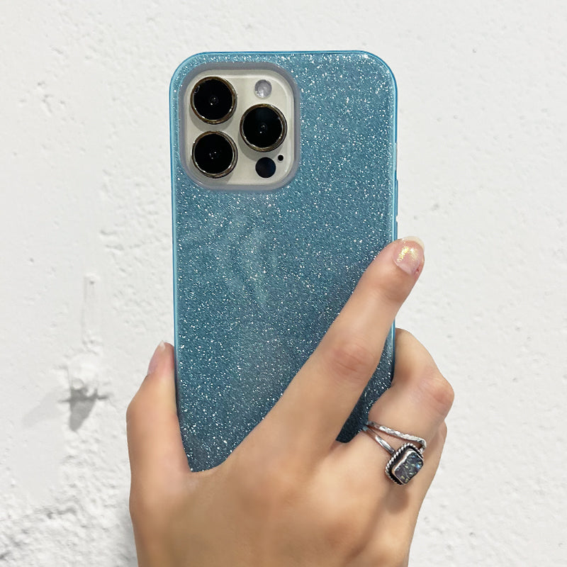 【iPhone13 Pro】シャイニーケース (ブルー)