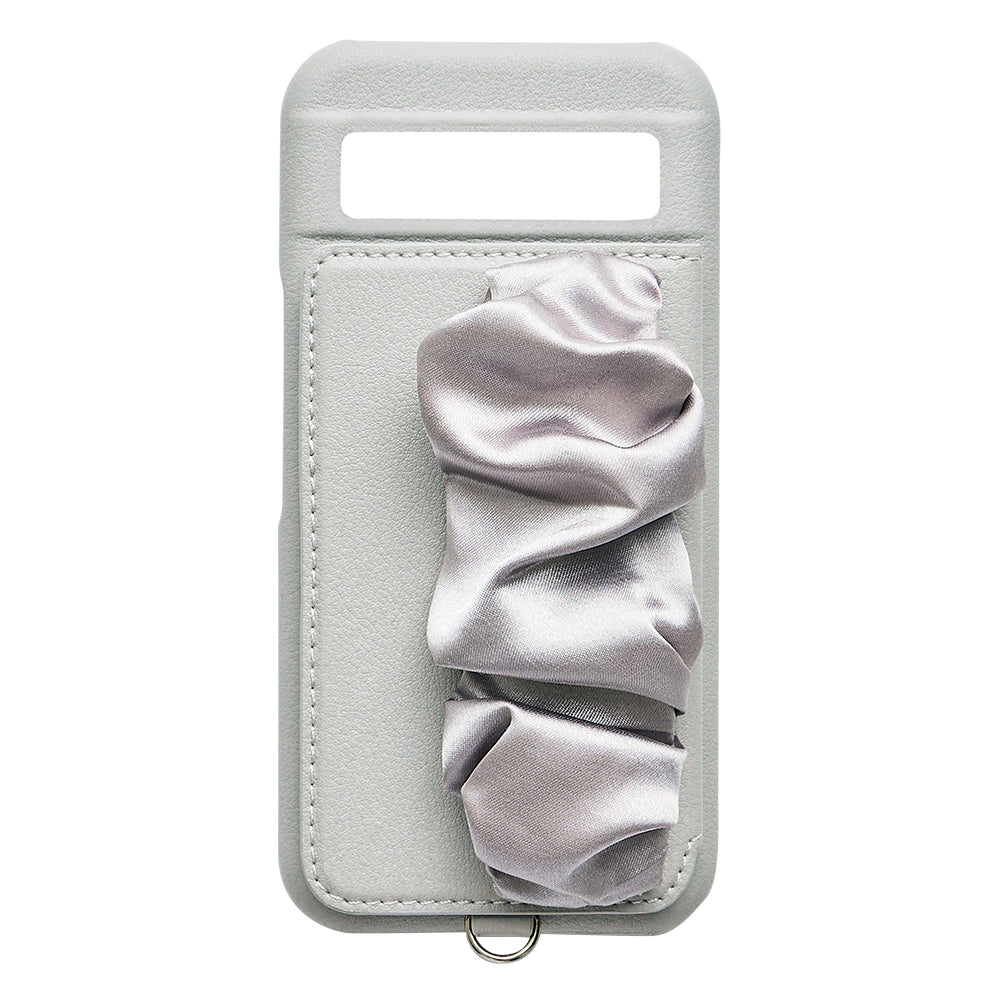 【GooglePixel 8a】Classy Scrunchie Case (gray)