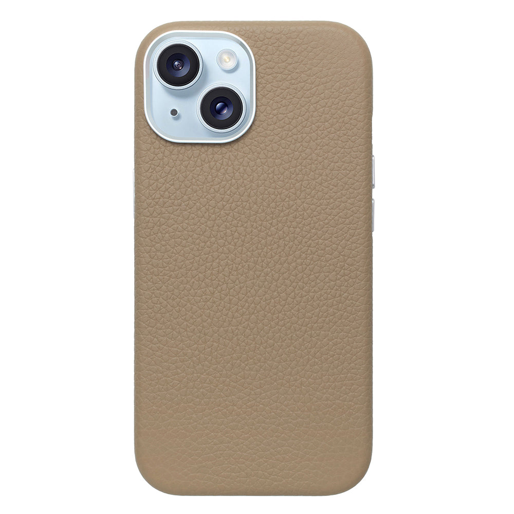 Rich in color Leather Mag Case (latte beige)