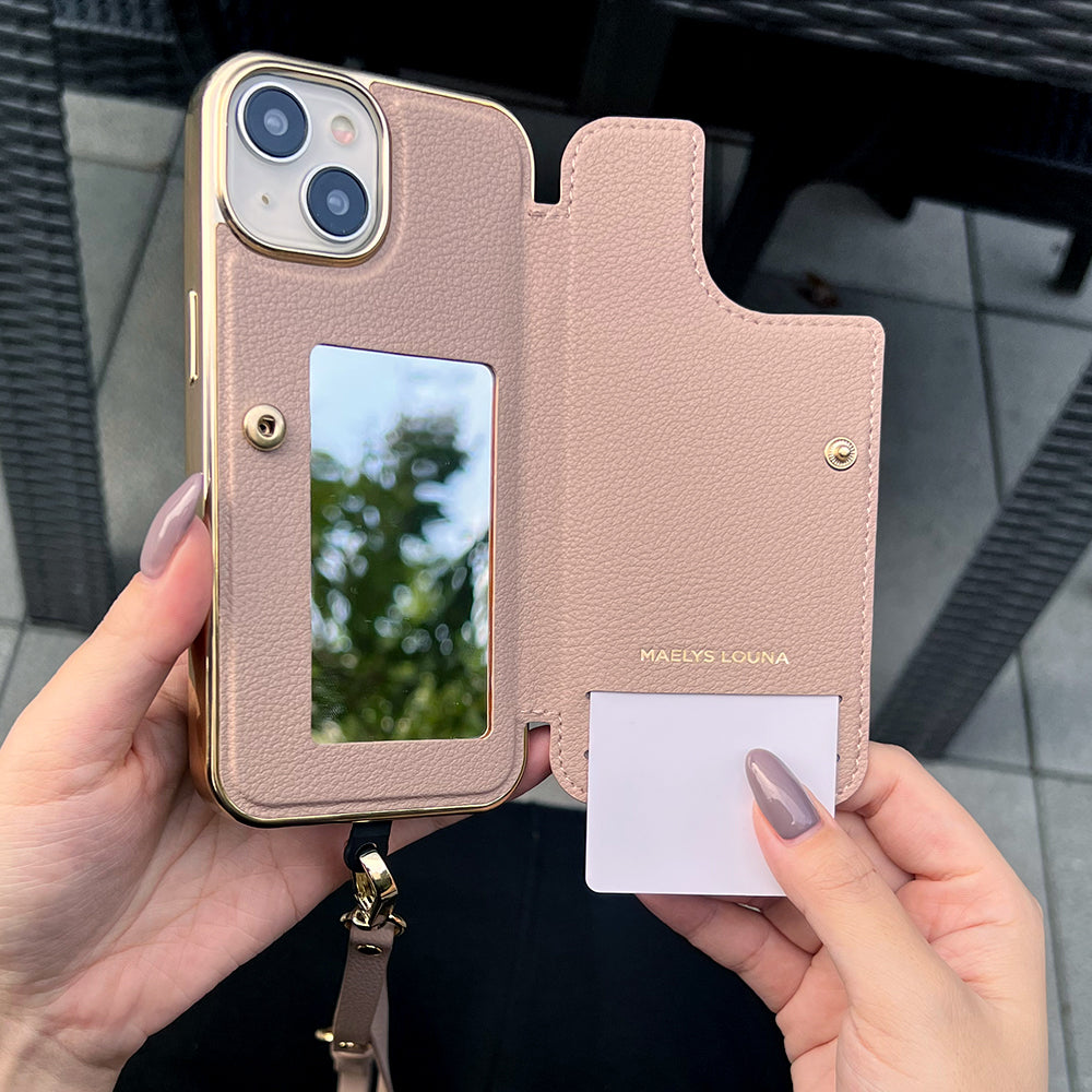 【iPhone15/14/13 ケース】Cross Body Case Duo (beige)