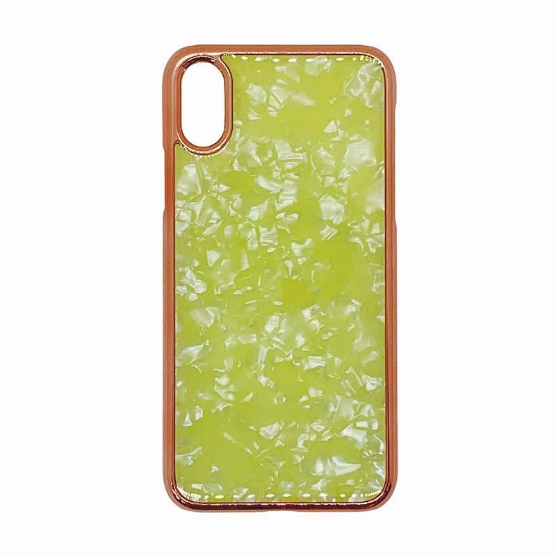 【iPhone XS/X】アセチケース (イエローグリーン)