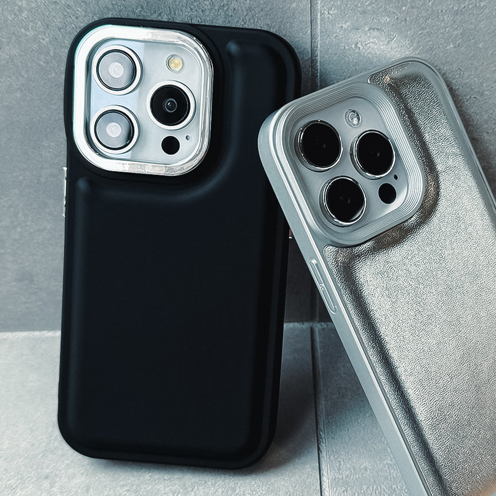 【iPhone15 Pro】ソフトパフケース (ブラック)