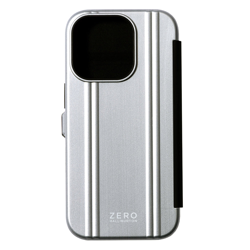 ZERO HALLIBURTON Hybrid Shockproof Flip Case (Matte Silver)