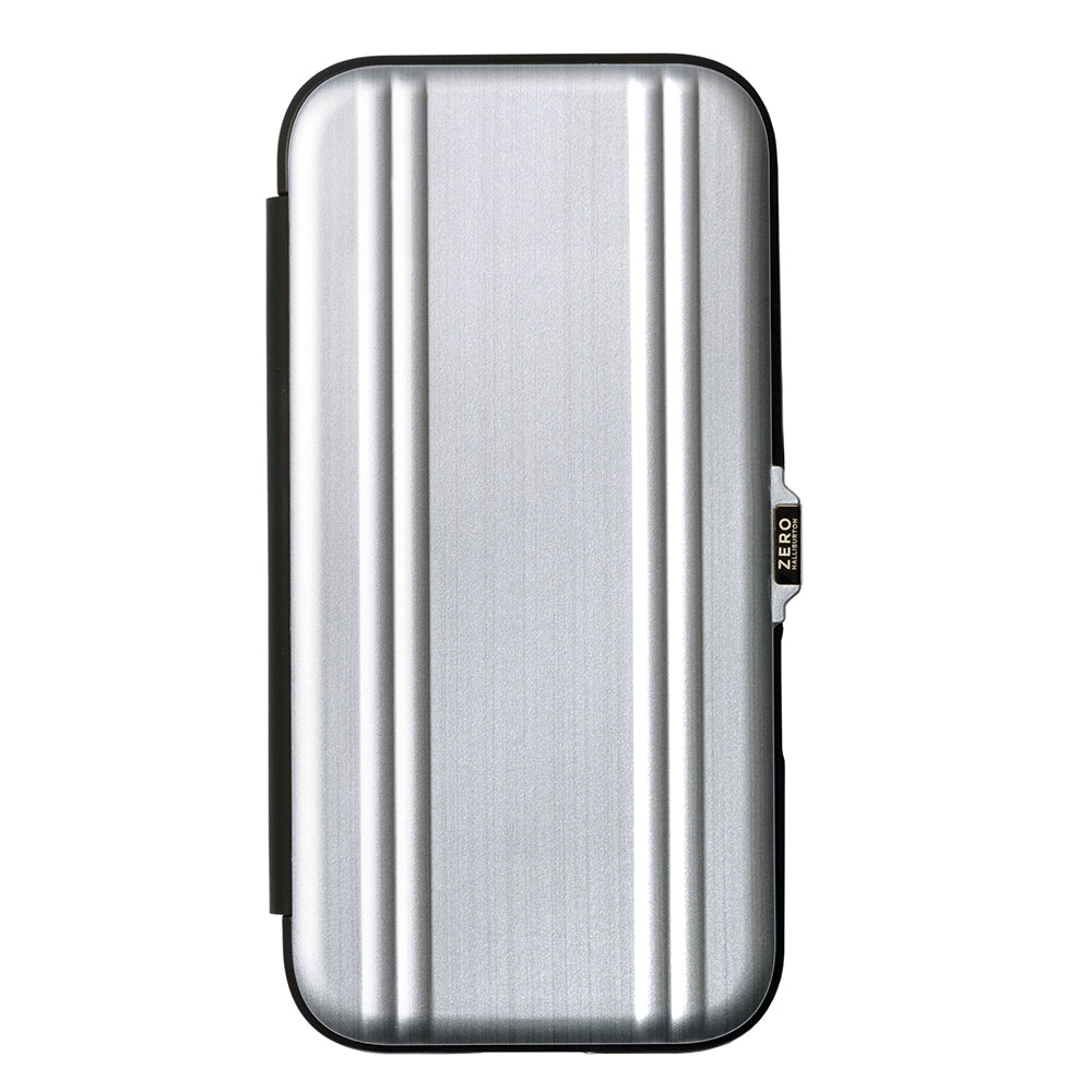 ZERO HALLIBURTON Hybrid Shockproof Flip Case (Matte Silver)