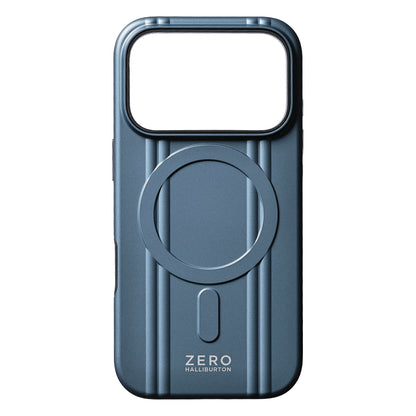 ZERO HALLIBURTON Hybrid Shockproof Case for iPhone 18 Pro/17 Pro (Steel Blue)