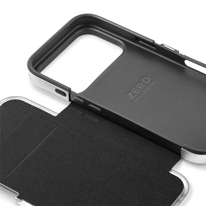 ZERO HALLIBURTON Hybrid Shockproof Flip Case for iPhone 18 Pro/17 Pro (Black)