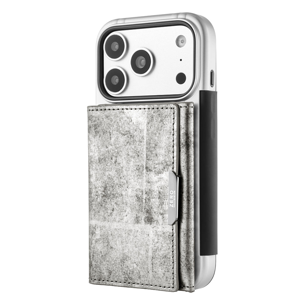 ZERO HALLIBURTON Hybrid Shockproof Flip Case for iPhone 18 Pro/17 Pro (Black)