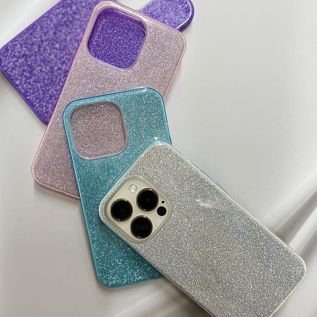 【iPhone13】シャイニーケース (パープル)