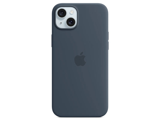 MagSafe対応iPhone15 Plusシリコーンケース (ストームブルー)