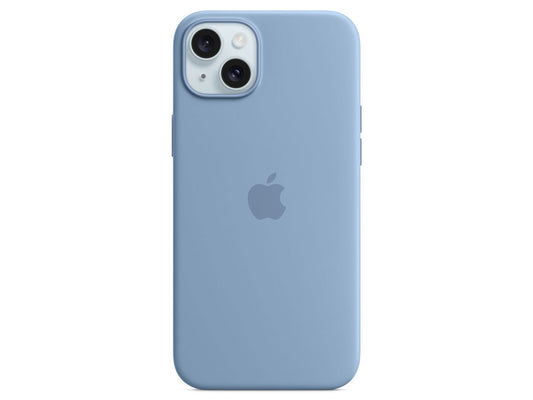 MagSafe対応iPhone15 Plusシリコーンケース (ウインターブルー)