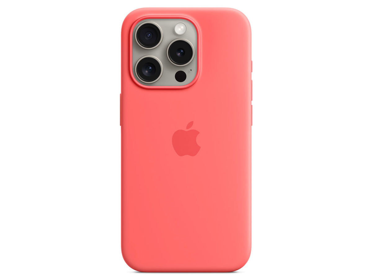 MagSafe対応iPhone15 Proシリコーンケース (グアバ)