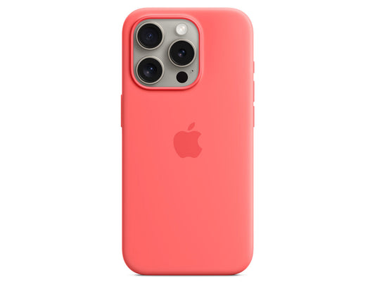 MagSafe対応iPhone15 Proシリコーンケース (グアバ)