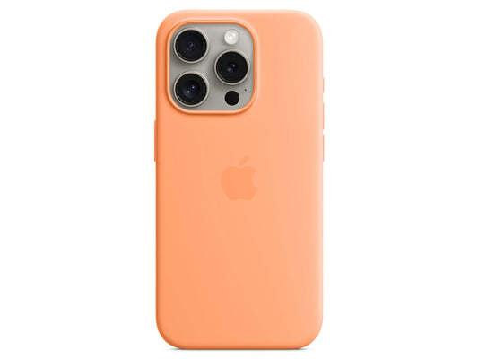 MagSafe対応iPhone15 Proシリコーンケース (オレンジソルベ)