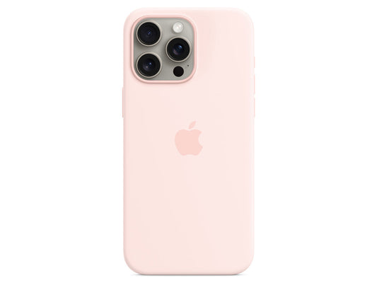 MagSafe対応iPhone15 Pro Maxシリコーンケース (ライトピンク)