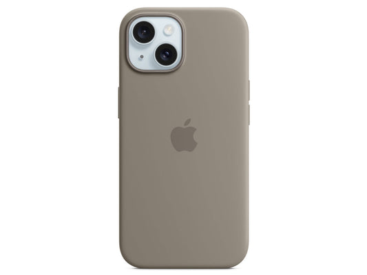MagSafe対応iPhone15シリコーンケース (クレイ)