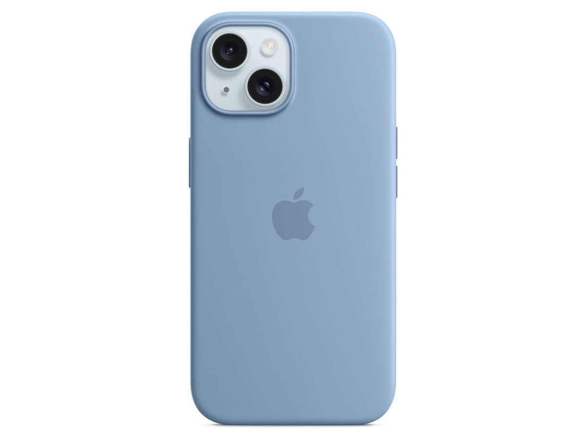 MagSafe対応iPhone15シリコーンケース (ウインターブルー)