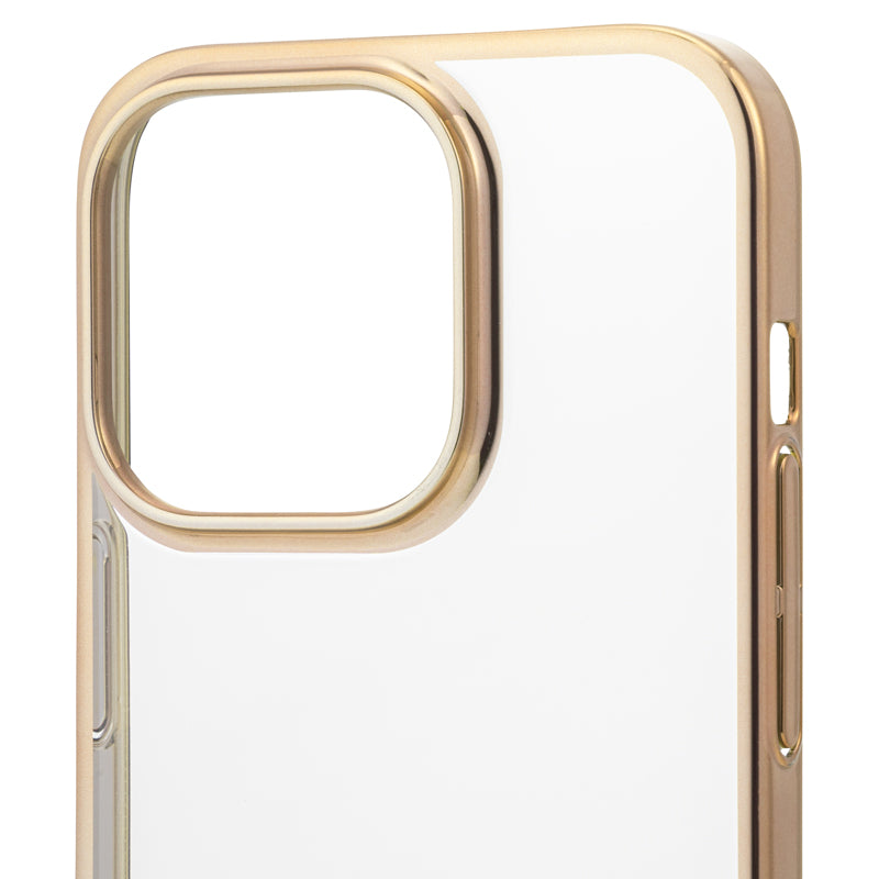【iPhone13 Pro】サイドメッキケース (ゴールド)