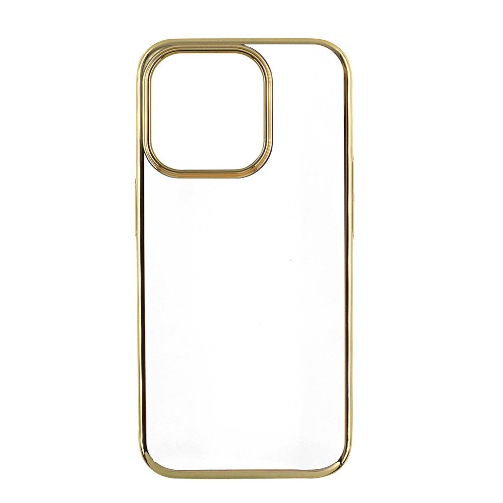 【iPhone13 Pro】サイドメッキケース (ゴールド)