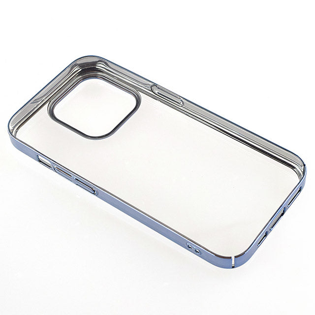 【iPhone15 Pro】サイドメッキケース (ブルー)
