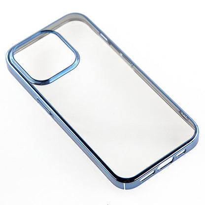 【iPhone15 Pro】サイドメッキケース (ブルー)