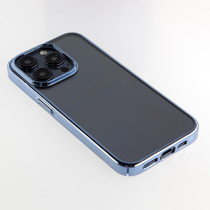 【iPhone15 Pro】サイドメッキケース (ブルー)