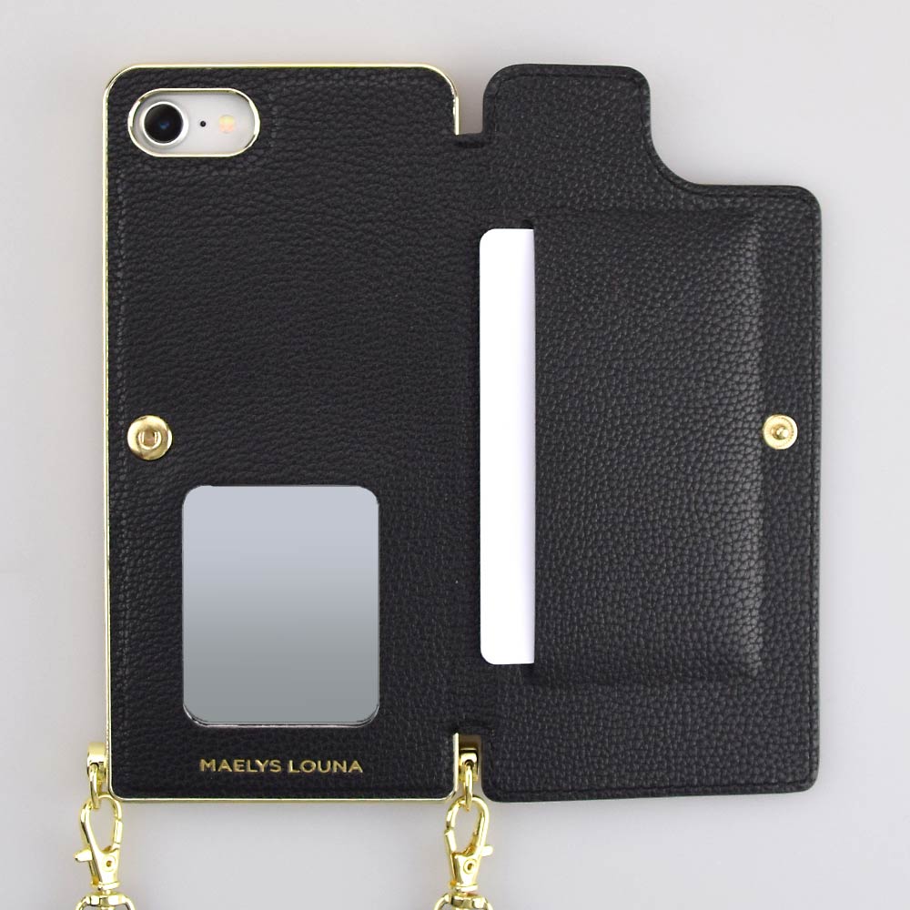 【iPhoneSE(第3/2世代)/8/7 ケース】Cross Body Case (black)