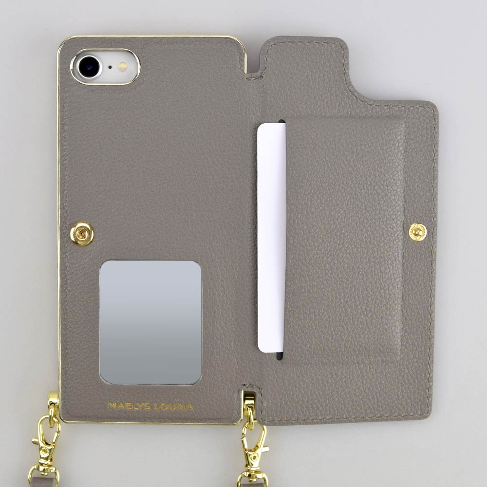 【iPhoneSE(第3/2世代)/8/7 ケース】Cross Body Case (gray)
