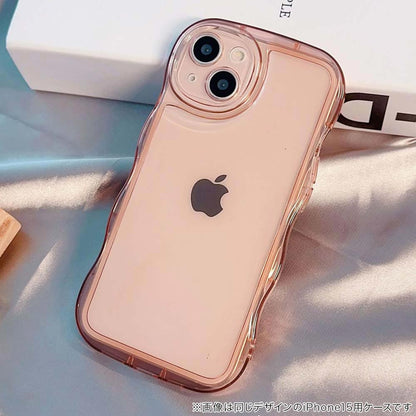 Wavy Clear Case (pink)
