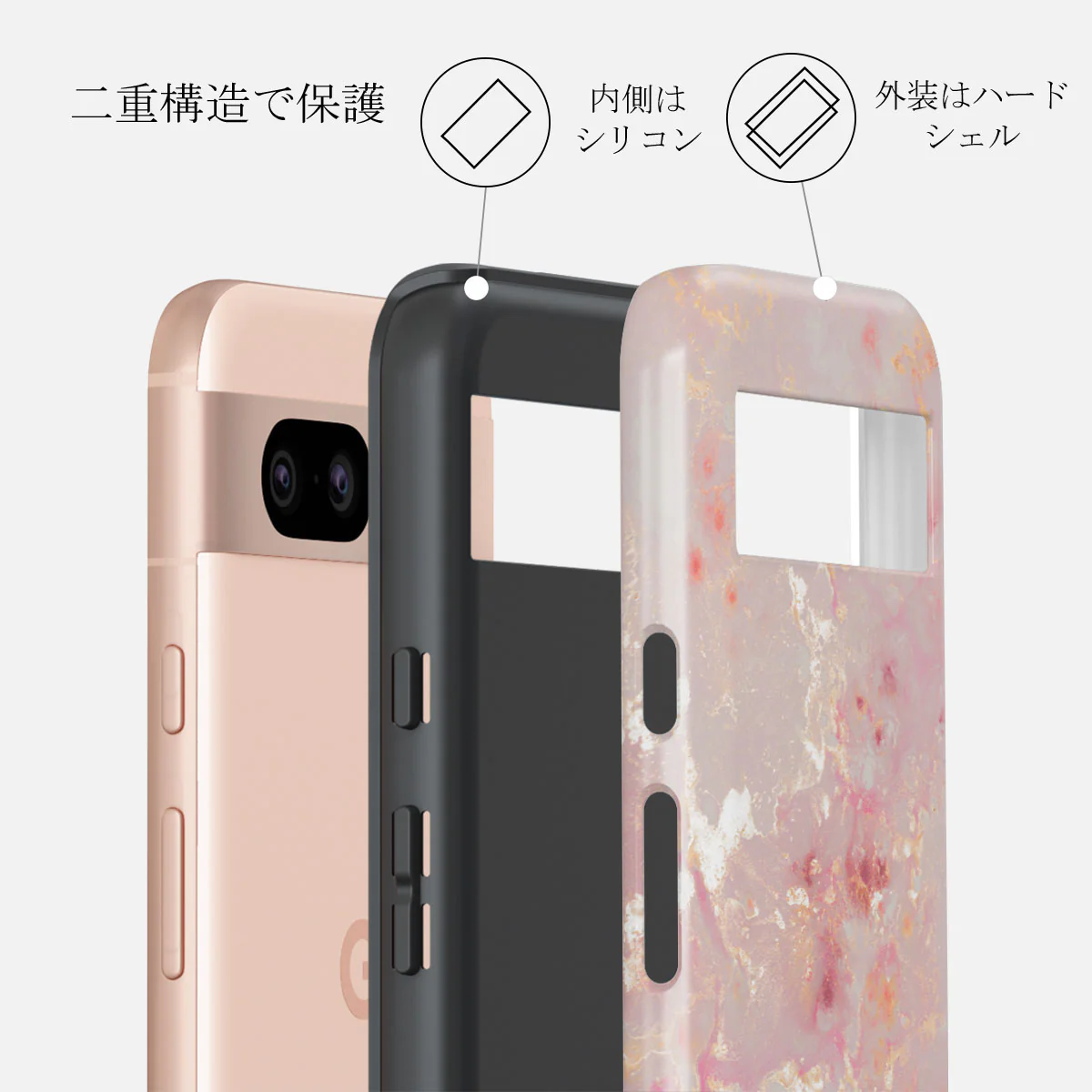 Golden Coral Tough Case (GooglePixel)