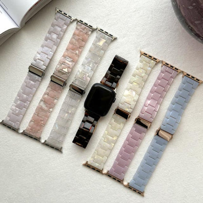 【Apple Watch バンド 41/40/38mm】マーブル樹脂バンド (ライトブルー) for Apple Watch SE(第2/1世代)/Series9/8/7/6/5/4/3/2/1