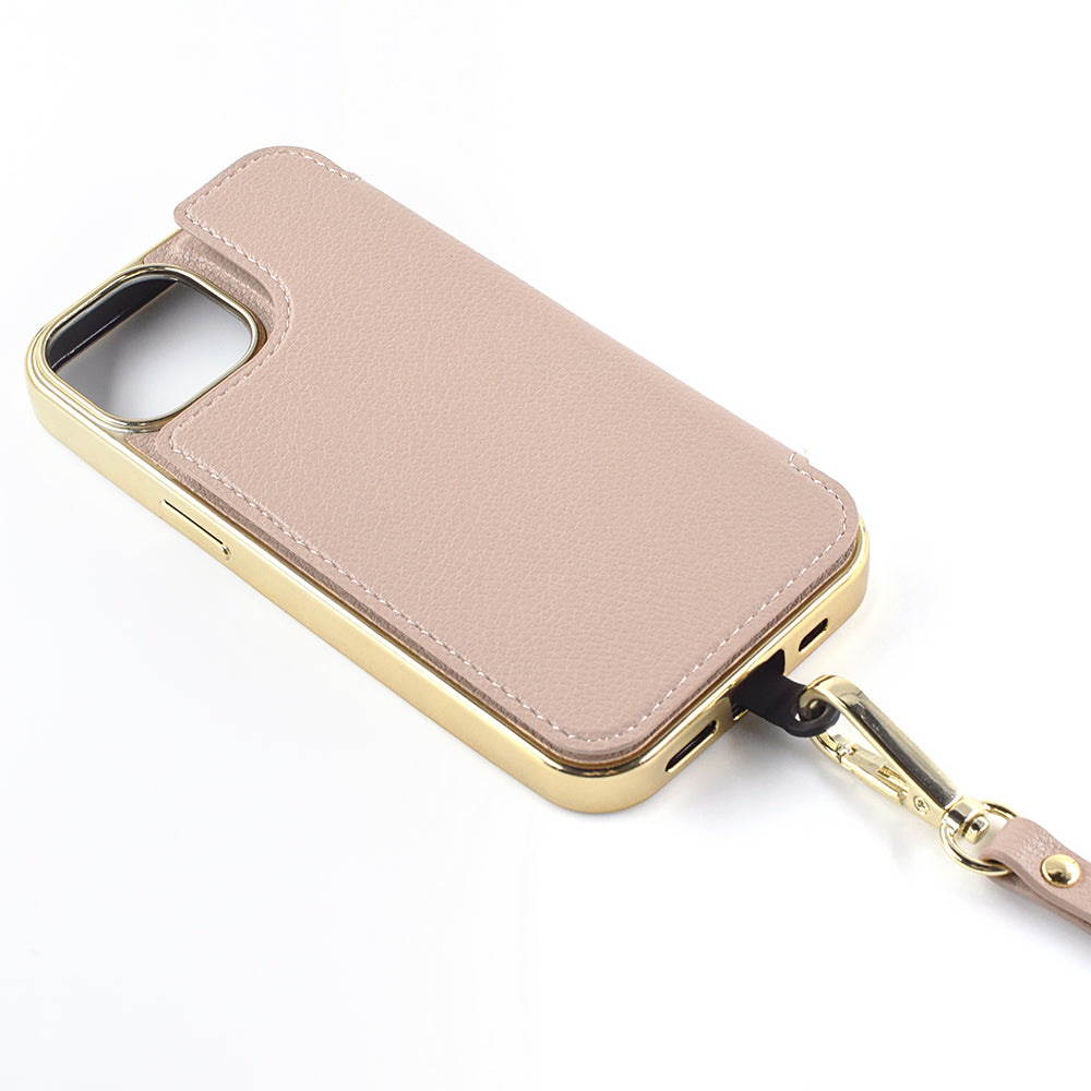 【iPhone15/14/13 ケース】Cross Body Case Duo (beige)