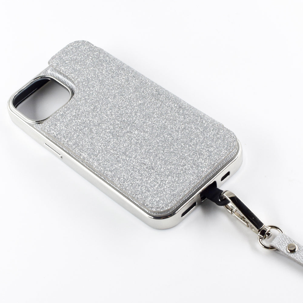【iPhone15/14/13 ケース】Cross Body Case Duo (shine silver)