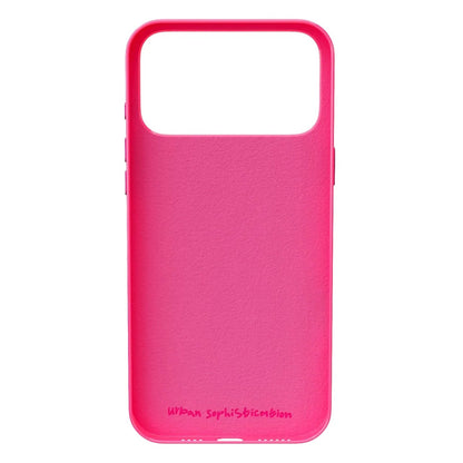 The Puffer Case (Hibiscus 02 in Neon Pink)
