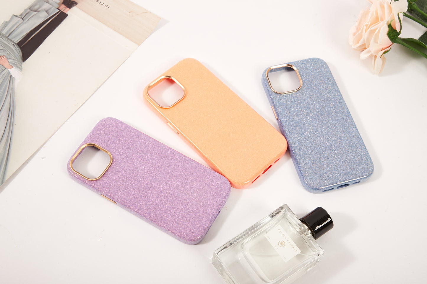 【iPhone15 Pro】Sparkling Case(blue)