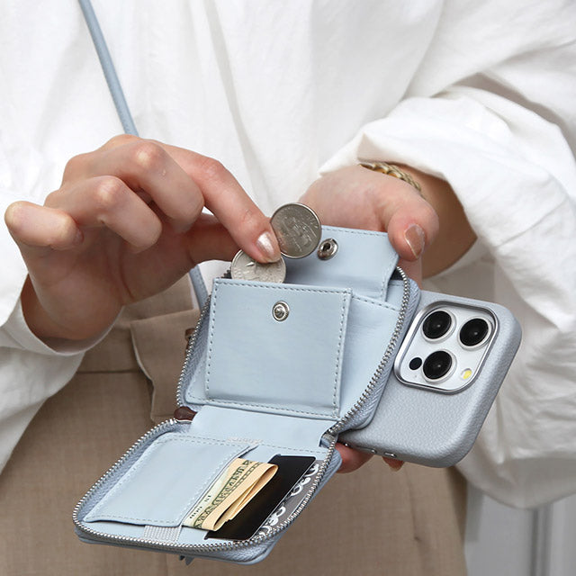 Mag Shoulder Mini Wallet (pale blue)