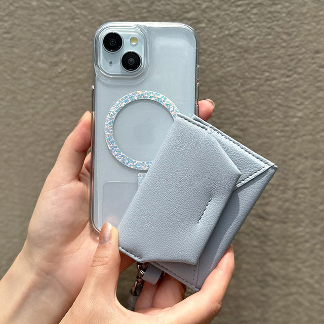 Mag Shoulder Card Wallet (pink)