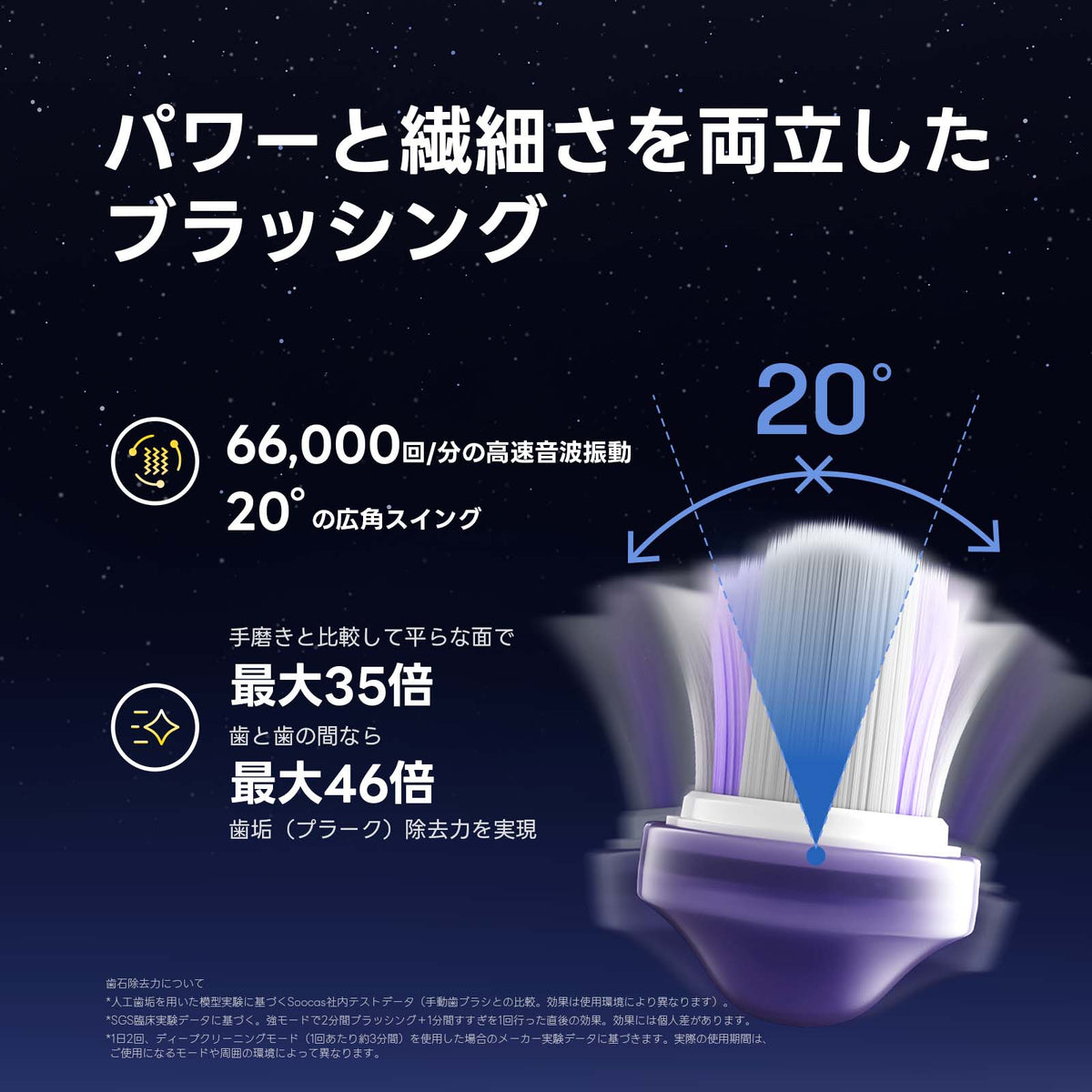 Soocas (ソーカス) MultiClean ウルトラクリーン 替えブラシ　ダークパープル