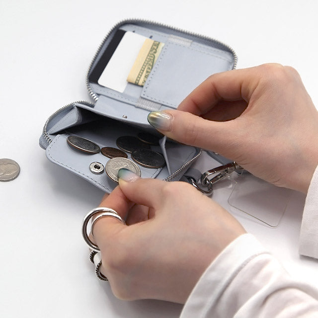 Mag Shoulder Mini Wallet (pale blue)