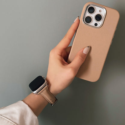 【Apple Watch38/40/41/42(S10)mm】Real Leather Band for Apple Watch (BROWN)
