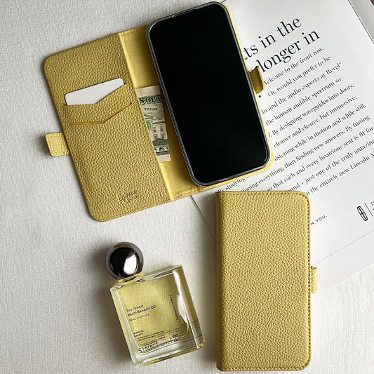 Rich in color Leather Book (banana yellow)