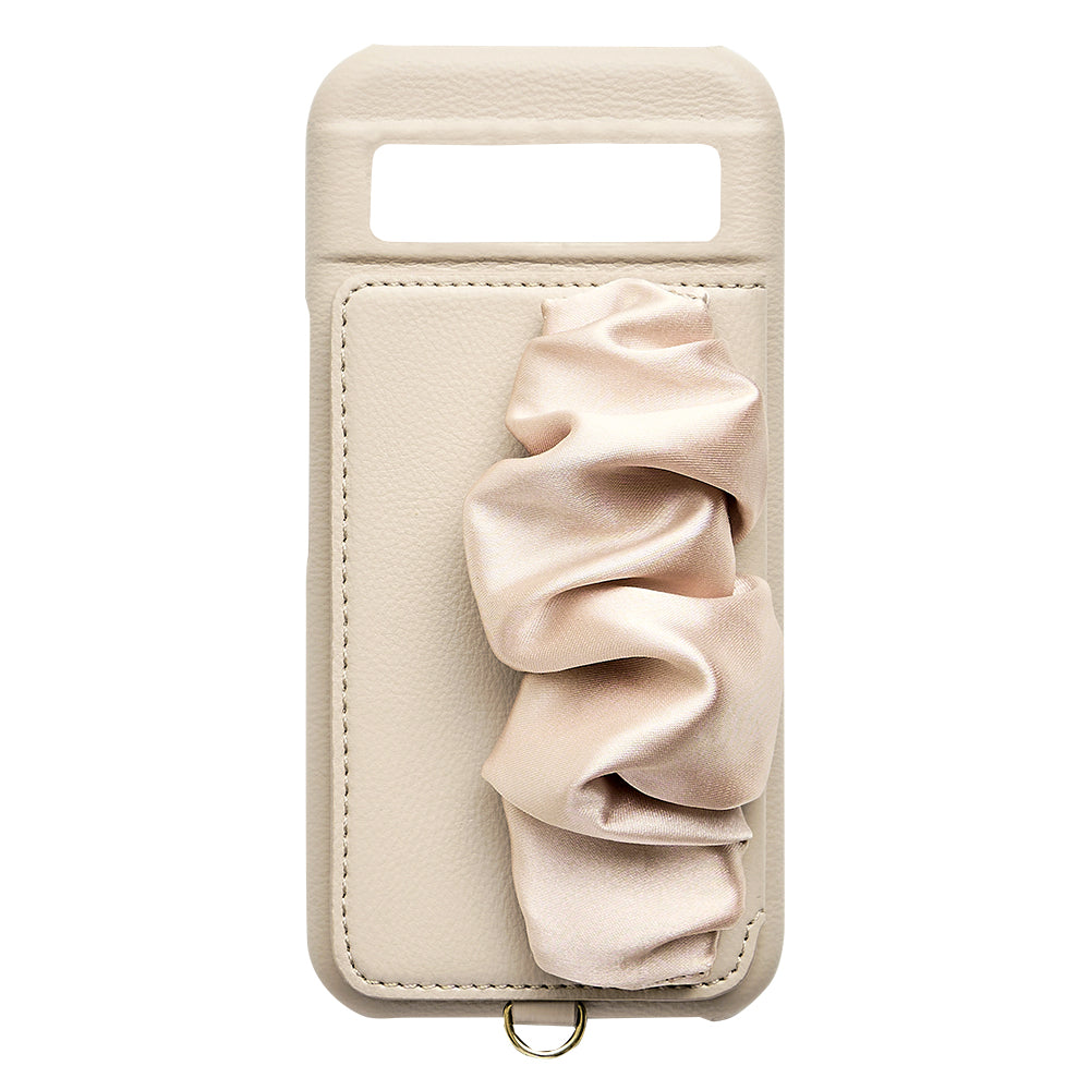 【GooglePixel 8a】Classy Scrunchie Case (beige)