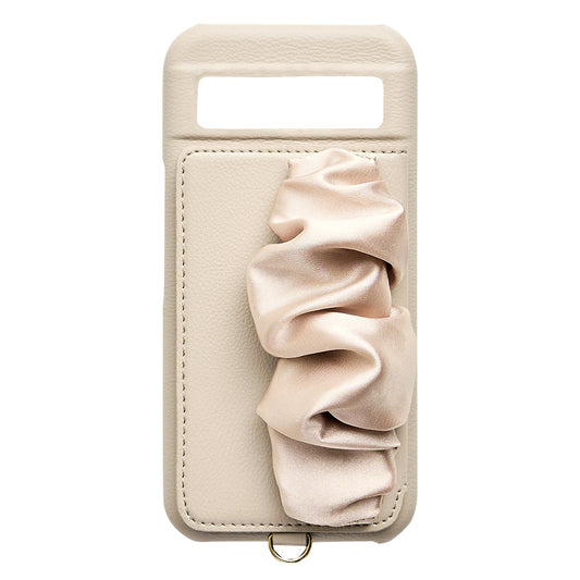 【GooglePixel 8a】Classy Scrunchie Case (beige)