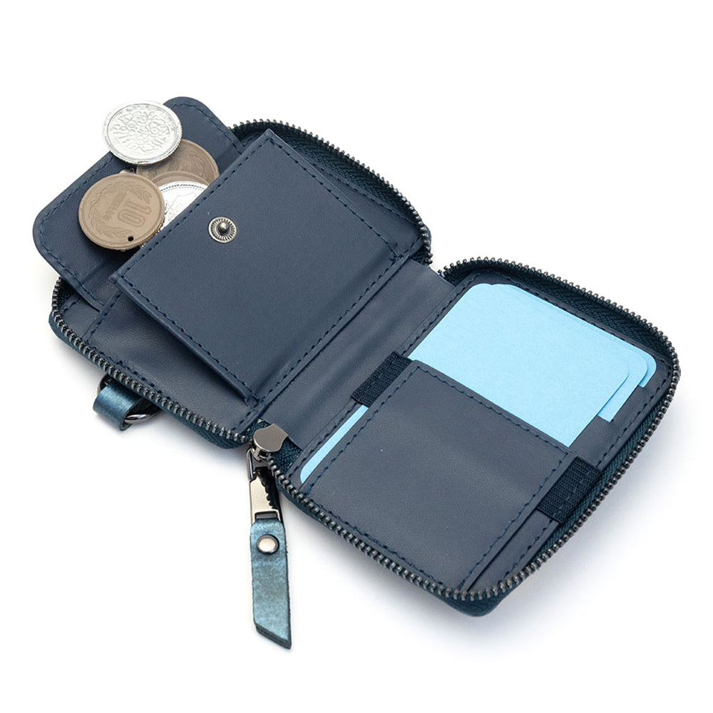 Rimpa Mag Coin Case with Shoulder Strap(ブルー)