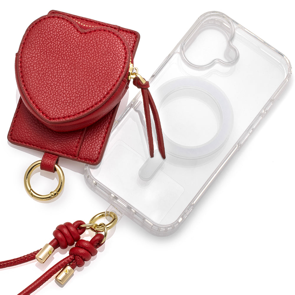 heart charm mag case (silver)
