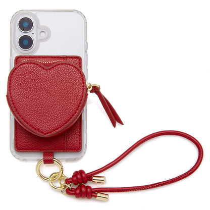 heart charm mag case (red)