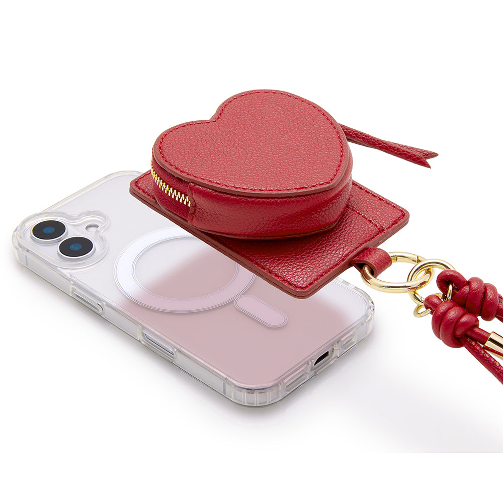 heart charm mag case (black)